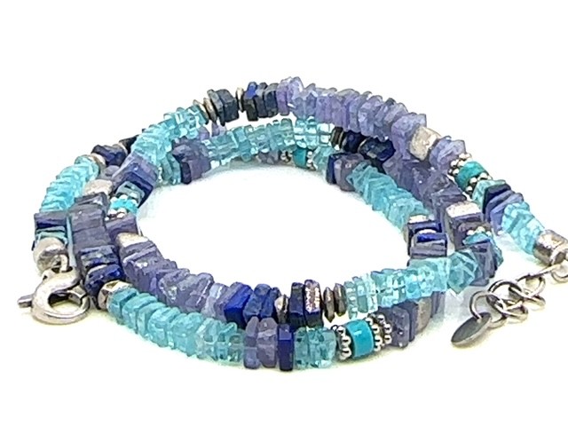 Apatit und Dumortierit Halskette in Blautönen – Jori Lenzburg