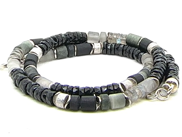 Onyx Turmalin Halskette in Schwarz-Grau – Jori Lenzburg